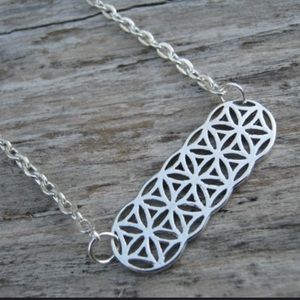 Sacred Geometry Flower of Life Bar Necklace new